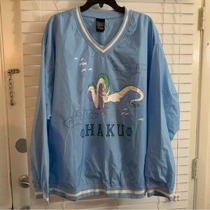 Studio Ghibli Spirited Away Haku Portrait V-Neck Windbreaker Unisex 2XL